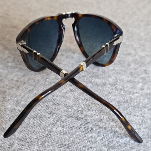 Authentic PERSOL 714 SUNGLASSES 24/S3 Havana Polarized Lens Steve McQueen 54-21 - Picture 11 of 16